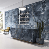 Onice Cobalto 160x320cm 06mm – Book-Match Glossy Porcelain Tile