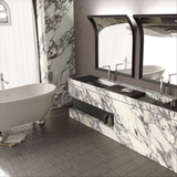 Arabescato Viola 160x320cm 06mm – Book-Match Honed Porcelain Tile