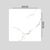 ARONA STATUARIO 60x60cm Glossy Porcelain Tile – 09MM White Marble Look