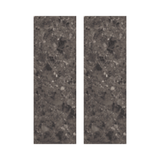 Add depth with stone look tiles in black, featuring intricate carving details and a sleek matt finish. Perfect for large format tiles.