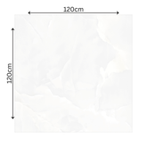 Artis Onyx 120x120cm glossy porcelain tile. Durable, elegant, and richly designed for bright, luxurious, and sophisticated interiors.