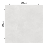 Azure Bianco 120x120cm matt porcelain tile. Bright white with soft azure tones, perfect for sleek, modern, and timeless interiors.