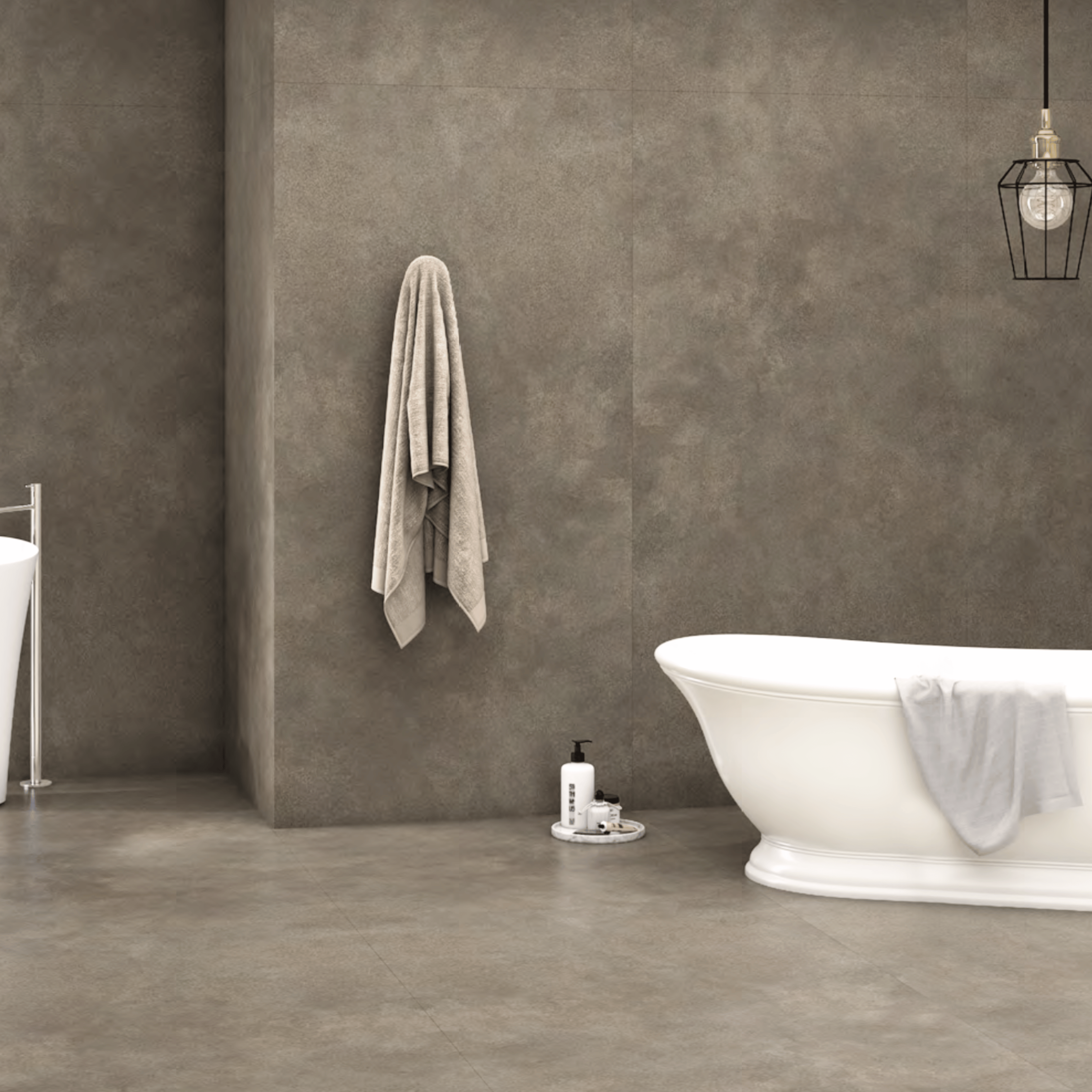 Azure Moca 120x240cm matt porcelain tile in warm brown shade. Durable 09mm thickness, seamless matt finish for walls and floors.