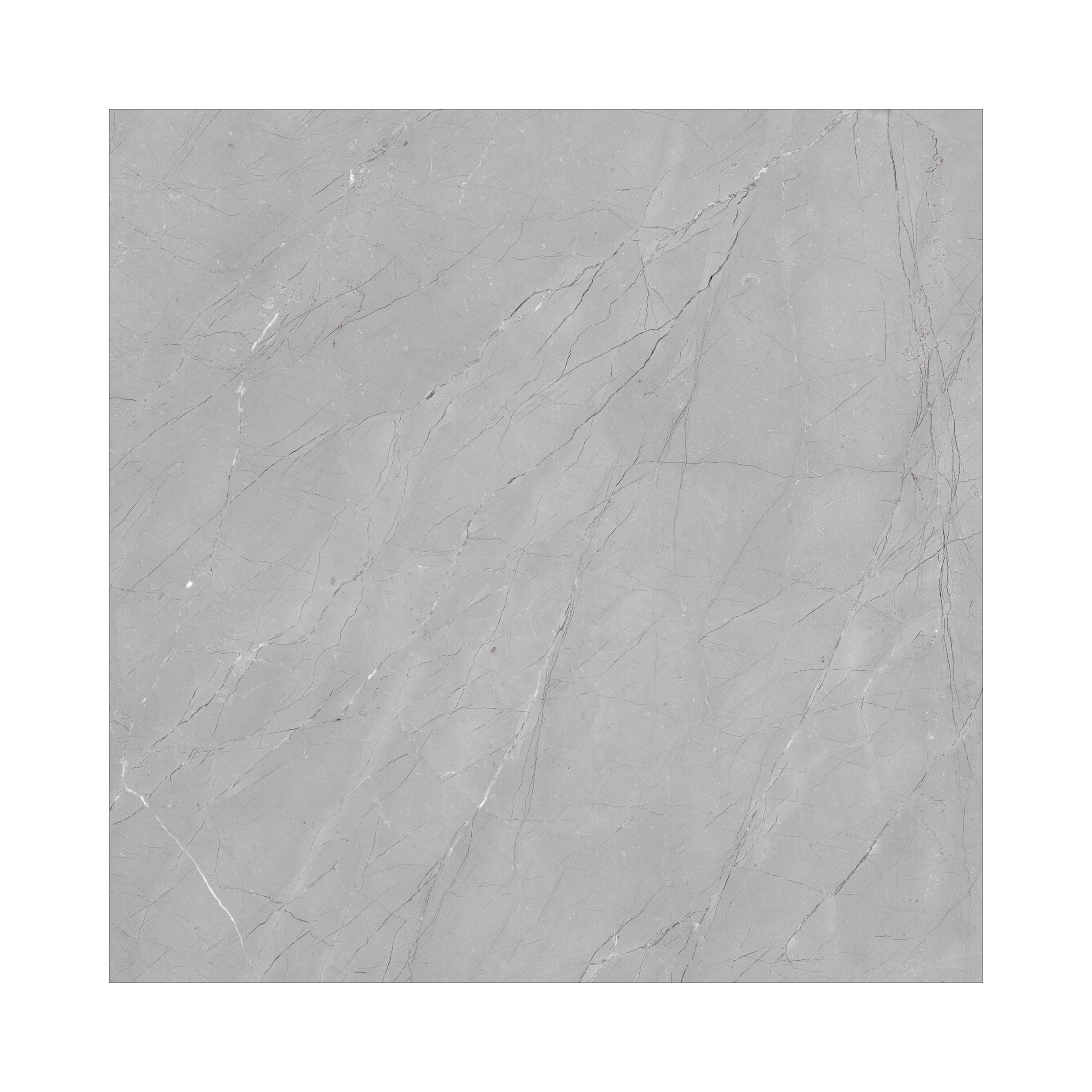 BURBERRY GREY – 120x120cm glossy porcelain tile with a sophisticated grey marble effect. Large format tile ideal for modern and elegant interiors.
