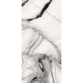 Bianco Lasa 80x160cm high glossy porcelain tile, 09mm thick with a white marble look and subtle veining. Bright, elegant, and durable for modern interiors.