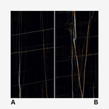 Black Beauty 120x240cm high glossy tile with rich black tones and elegant veining. Perfect for luxury interiors, feature walls, and modern spaces.
