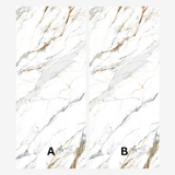 CALACUTTA BRONZO 120x278cm glossy finish marble look tile with elegant veining. A refined large format tile for luxury interiors.