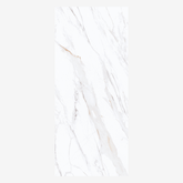 CALACUTTA GOLD 120x278cm marble look tile with exquisite veining and a luxurious glossy finish. A premium large format tile for elegant interiors.