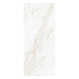 Calacatta Borghini 120x320cm glossy book-match porcelain slab with bold veining. Perfect for luxury walls, floors, and statement interiors.