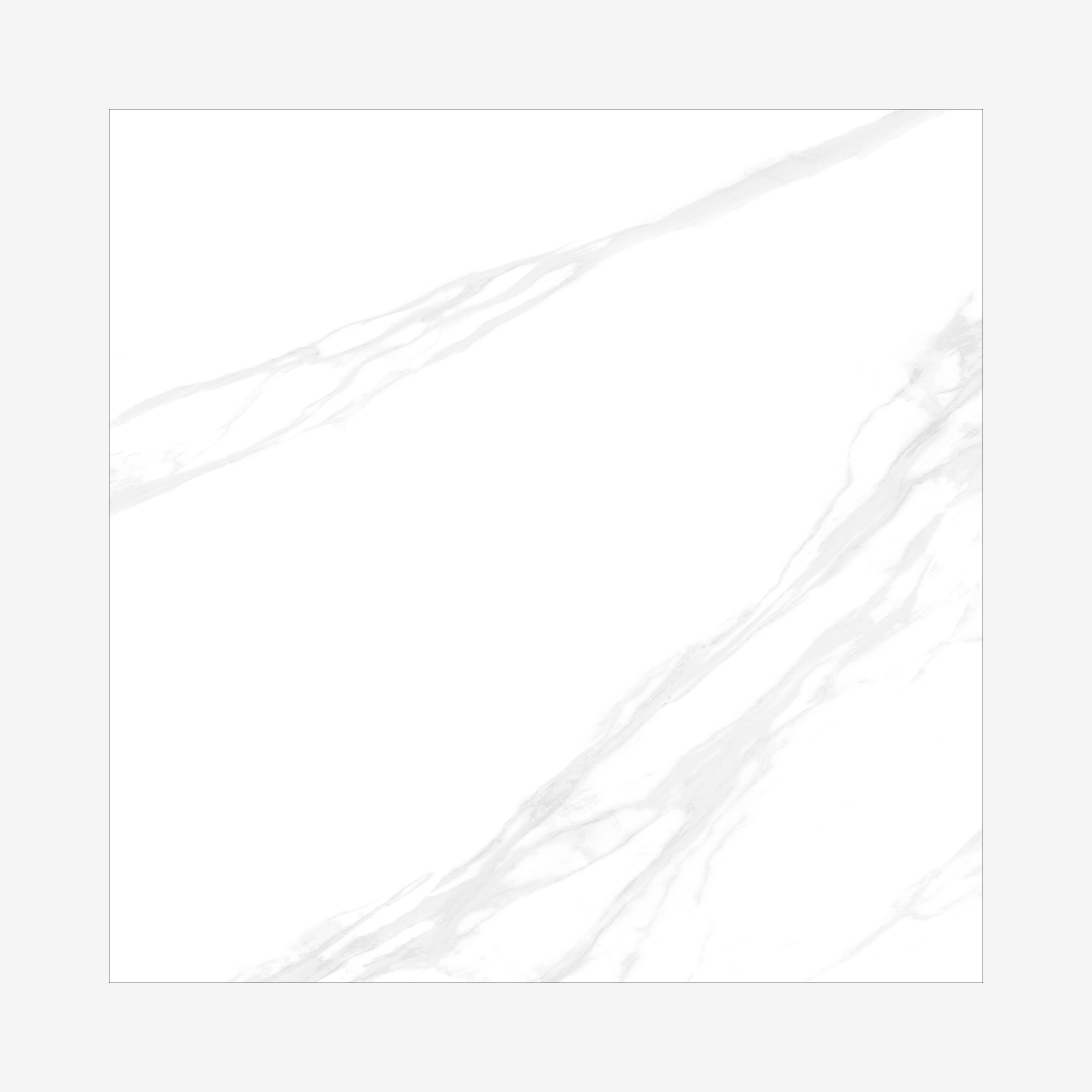 Calacatta White 120x120cm matt porcelain tile with bold grey veining. Elegant marble look, durable and stylish for luxury interiors.