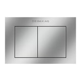 Chrome polished slate flush plate – slim dual-flush design, easy-clean, durable, stylish modern bathroom solution for concealed cisterns.