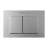 DAX AQ Slate Silver Matt flush plate – durable, slim dual-flush design, easy-clean, water saving, stylish modern bathroom solution for concealed cisterns.