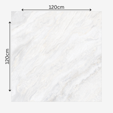Discover ANTALIYA WHITE – a 120x120cm high gloss marble look porcelain tile. Large format, durable, and perfect for elegant floor and wall installations.