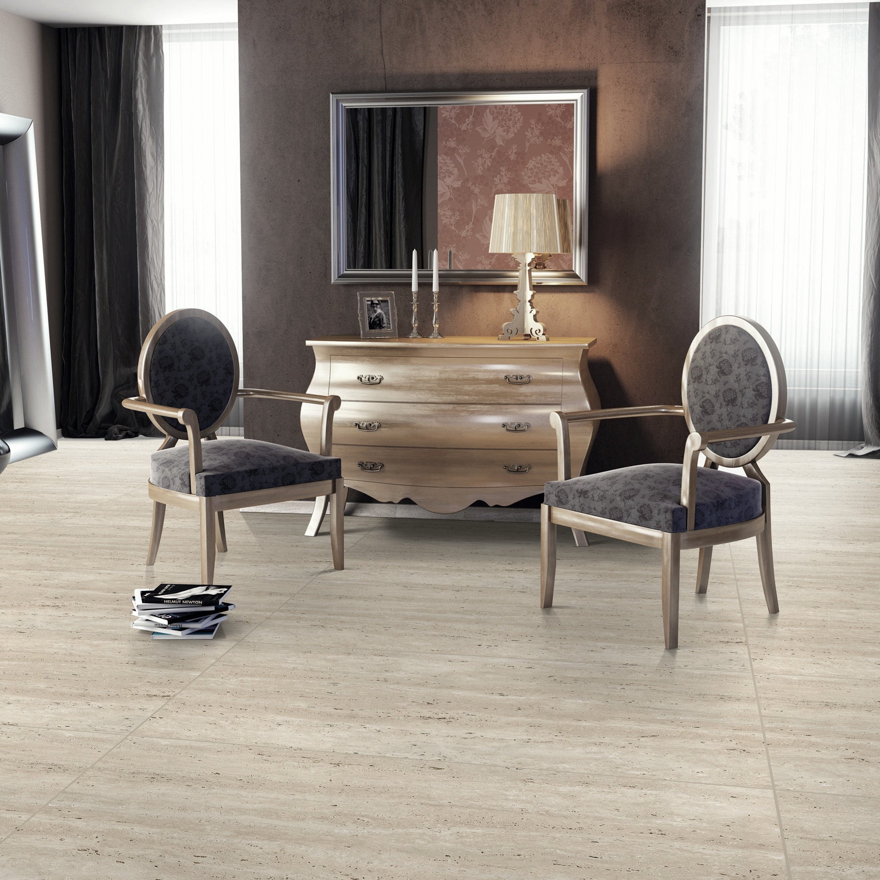Discover TAVETTI BEIGE porcelain tile 600x1200mm with 9MM thickness and rocker carving texture. Durable large format tile perfect for seamless floors and walls with excellent wear resistance.