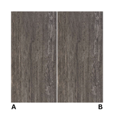 Ebony Travertino 120x240cm glossy porcelain tile with bold dark stone design. Durable 9mm surface for modern floors and walls.