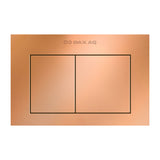 Elegant rose gold flush plate - dual flush control, polished finish & premium modern design for luxury interiors. Ideal for stylish modular switch installations