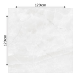 Explore ONYX LAUREL large format porcelain tiles (120x120cm) with a 9MM glossy finish and marble effect. Durable, scratch-resistant, and easy to install. Ideal for upscale residential and commercial interiors.