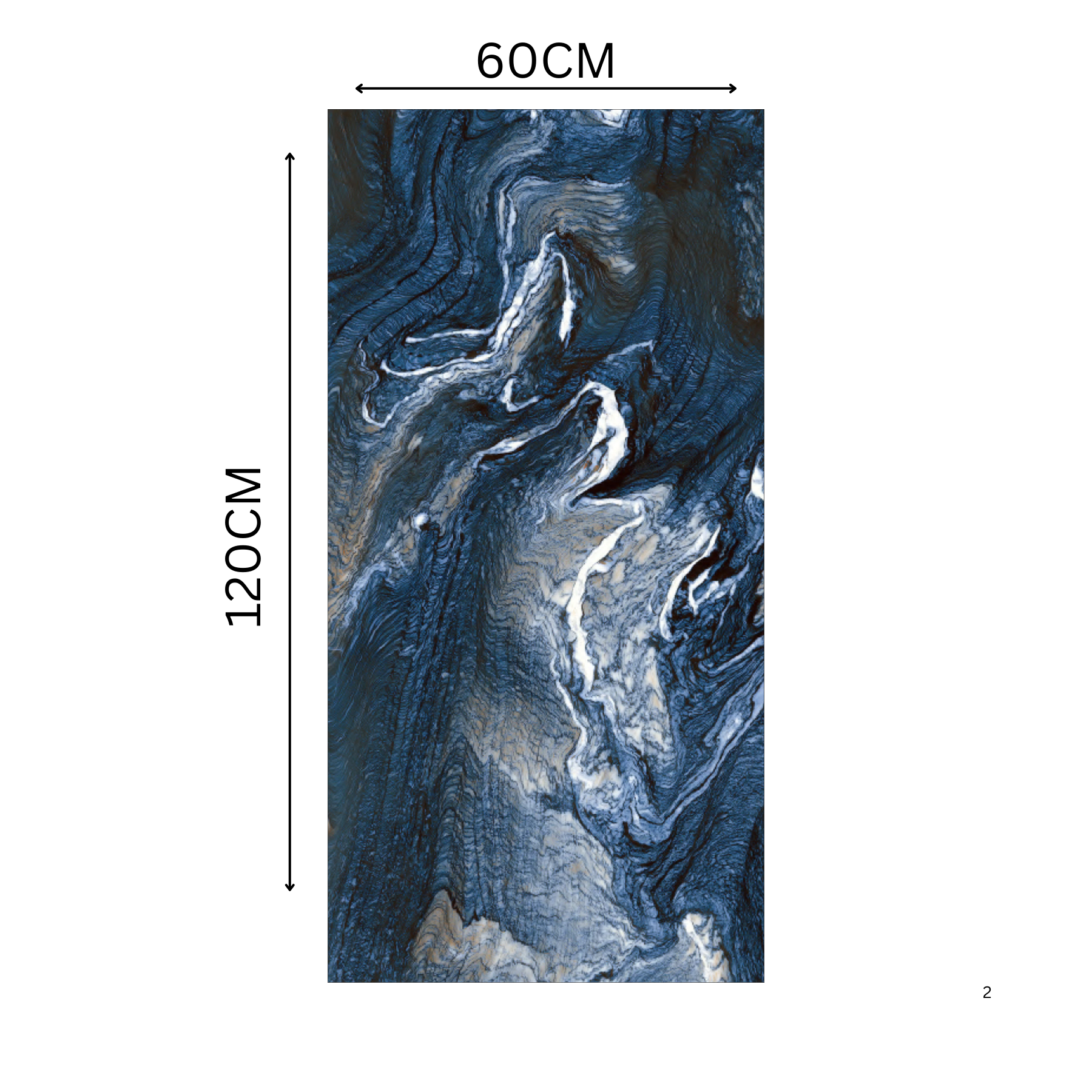 Explore the OLYMPUS AZUL high glossy large format porcelain tile, 60x120cm with a stunning blue marble finish. Durable 9MM porcelain tile ideal for stylish floors and walls, offering seamless installation and lasting elegance.