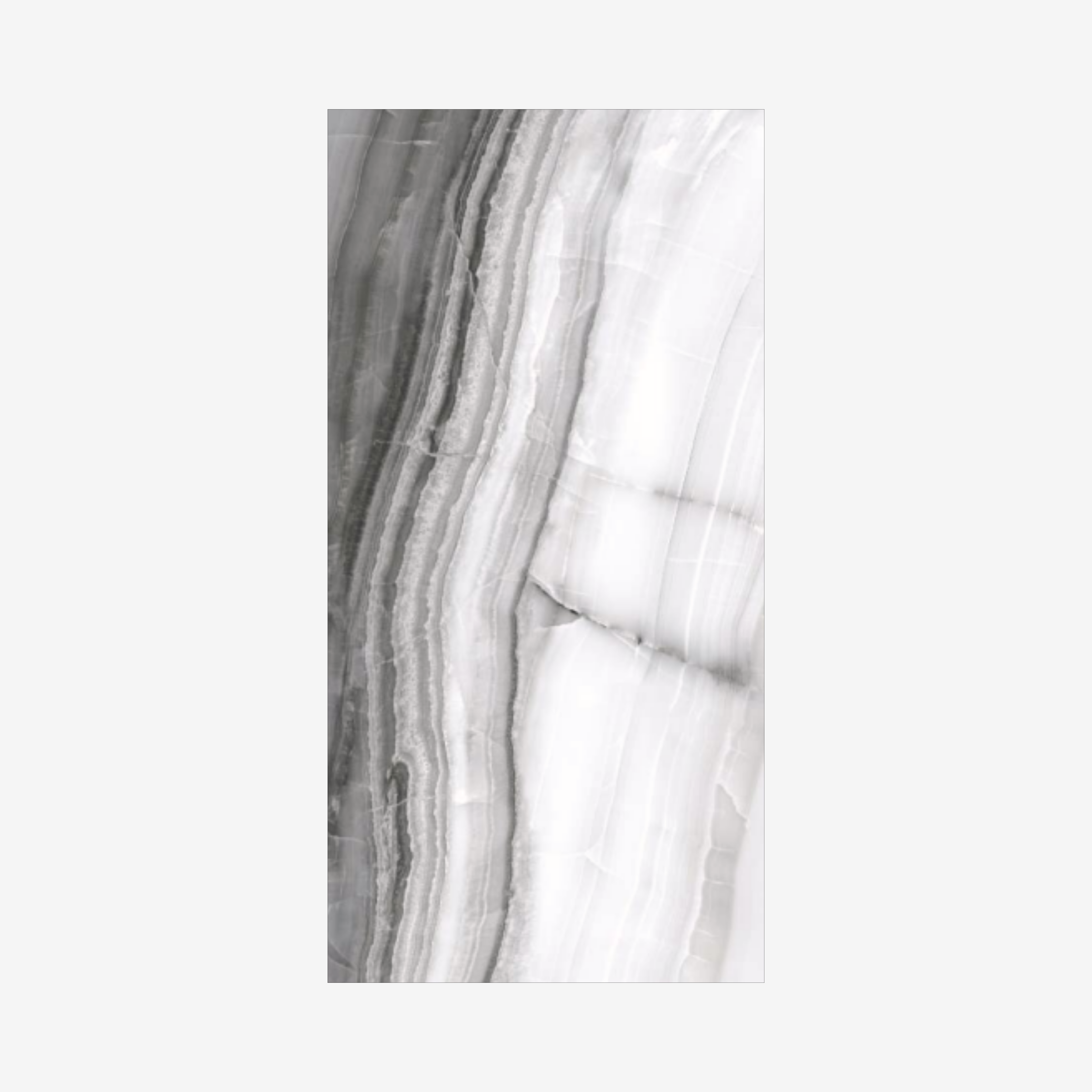 Graphite Onyx 120x240cm glossy tile with bold dark veining and premium onyx design. Ideal for feature walls, luxury floors, and modern interiors.