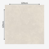 Icona Bianco 120x120cm matt porcelain tile with clean white finish. Durable, modern, and ideal for stylish flooring and wall applications.