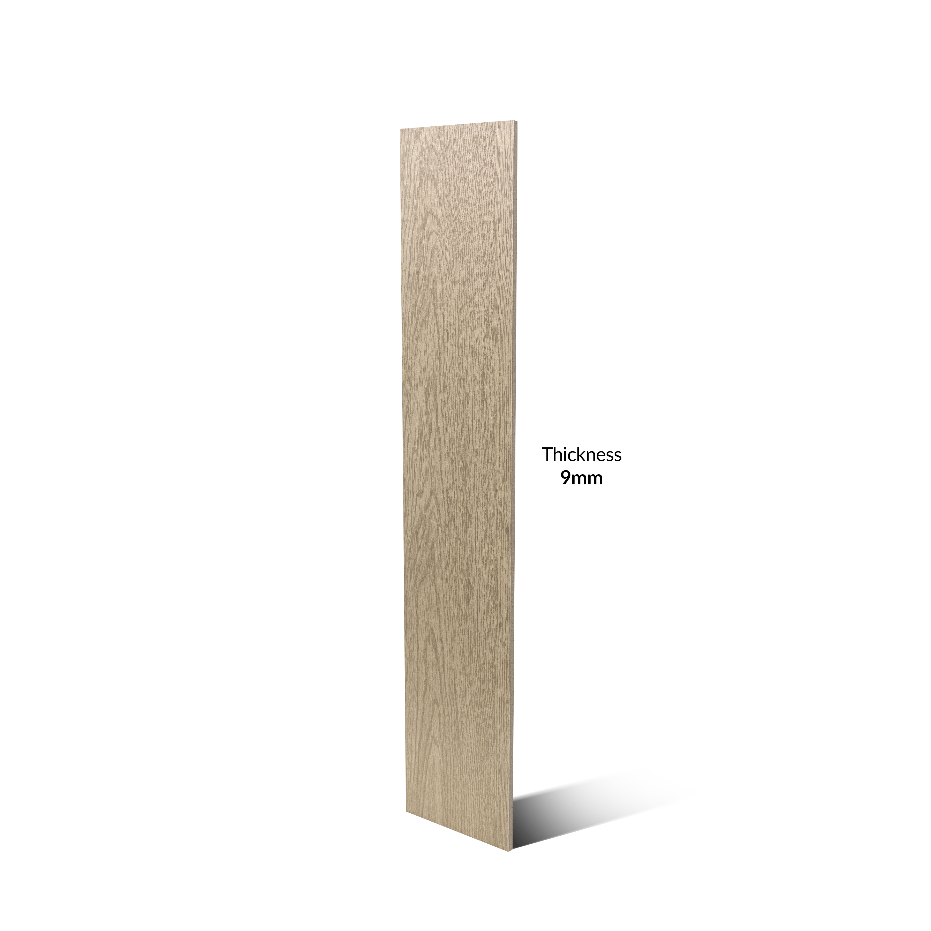 Light Elm 15x90cm porcelain slab with a wood-look finish. Durable, elegant, and low-maintenance—perfect for flooring and modern interiors.