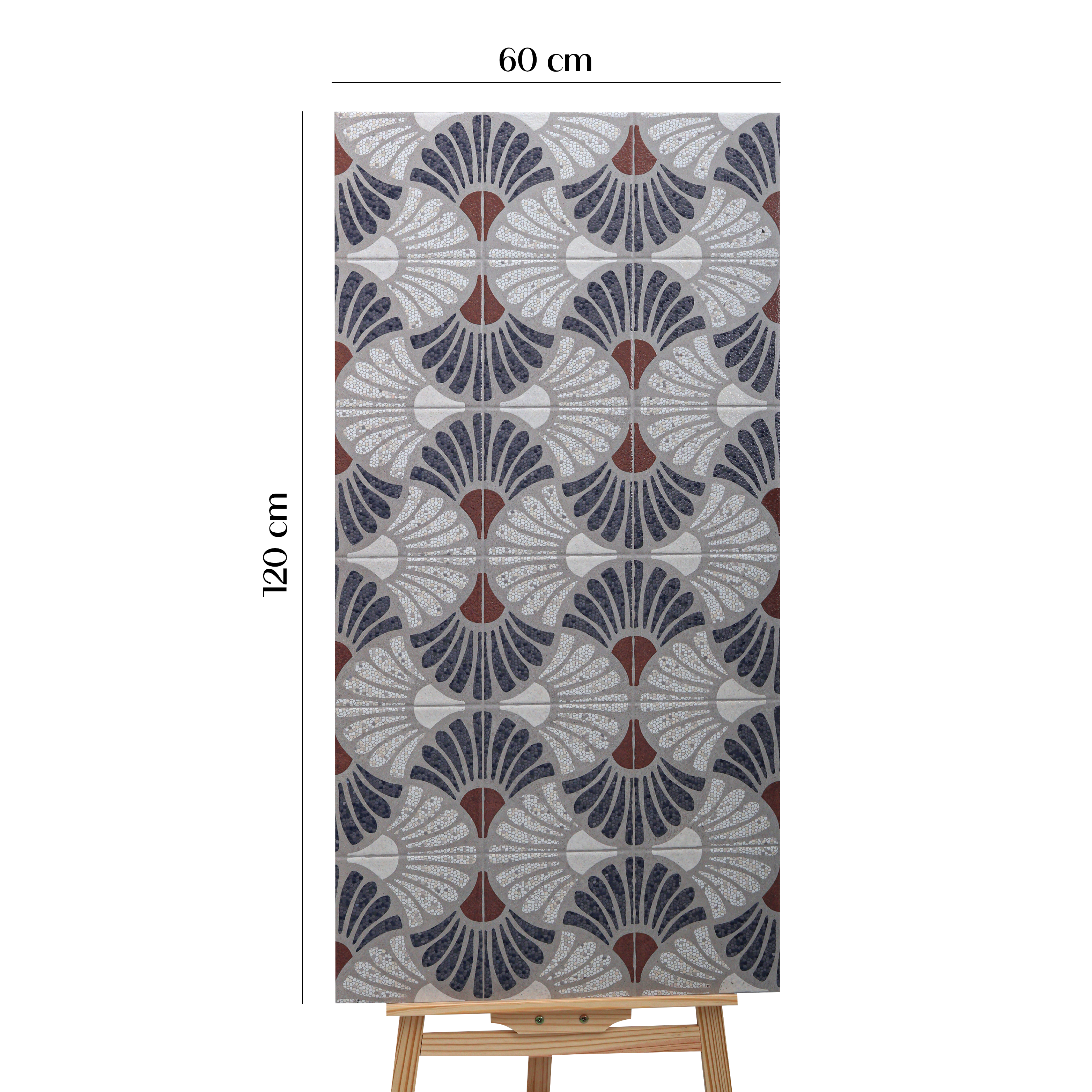 Mosaican Grey 60x120cm porcelain tile with craftech matt finish. Durable, stylish, and slip-resistant for modern walls and flooring.