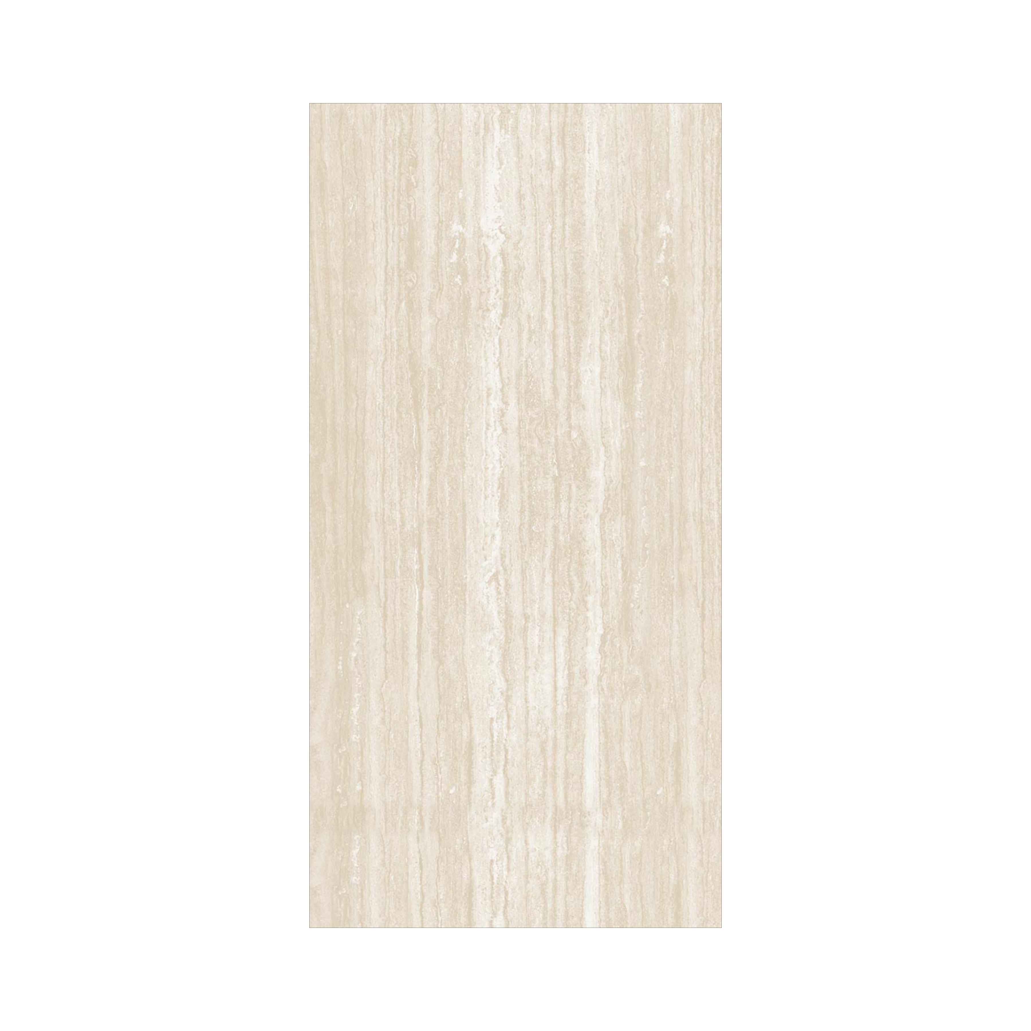 New Travertino Ivory 120x240cm glossy porcelain tile with travertine stone effect. Durable 9mm design for timeless walls and floors.