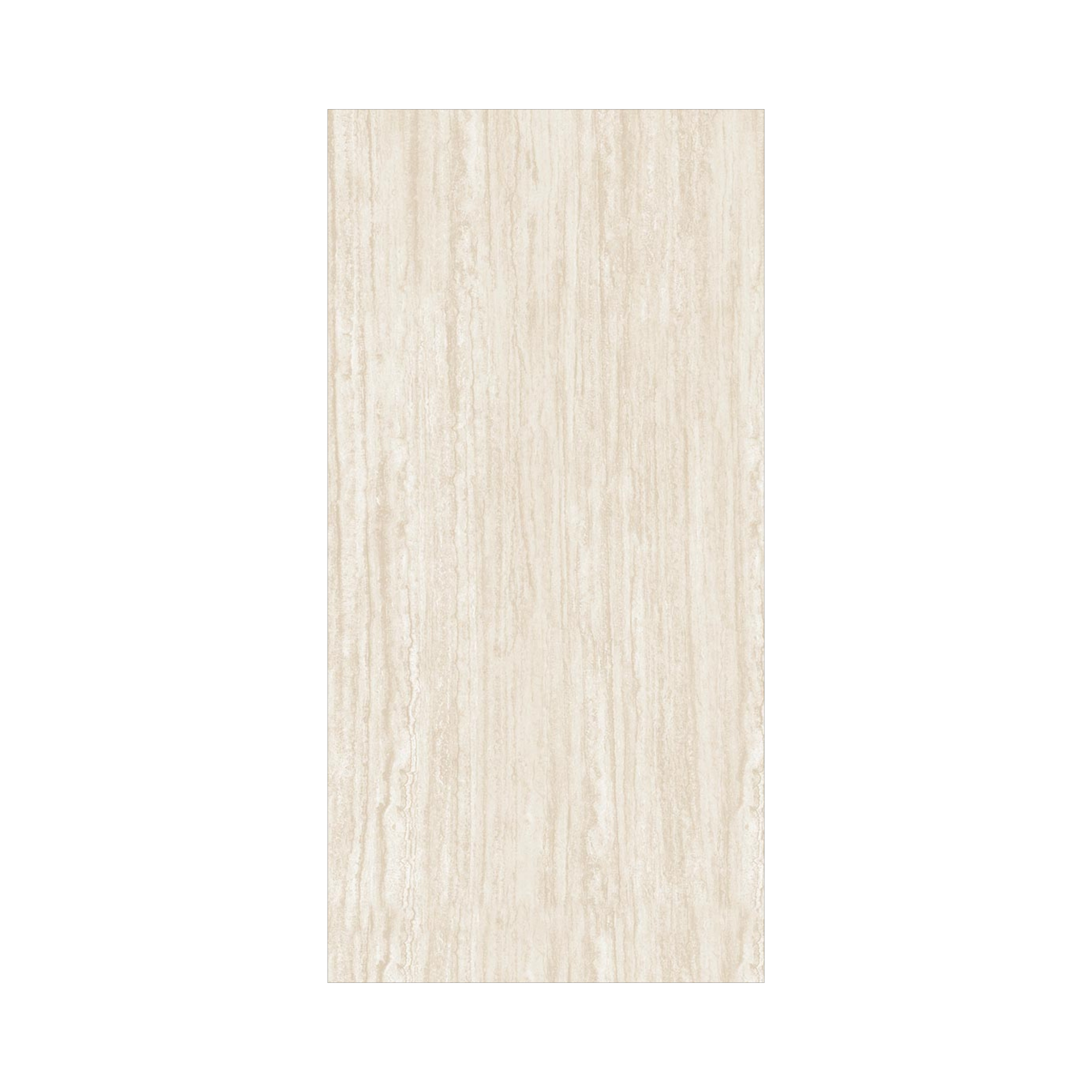 New Travertino Ivory 120x240cm glossy porcelain tile with travertine stone effect. Durable 9mm design for timeless walls and floors.