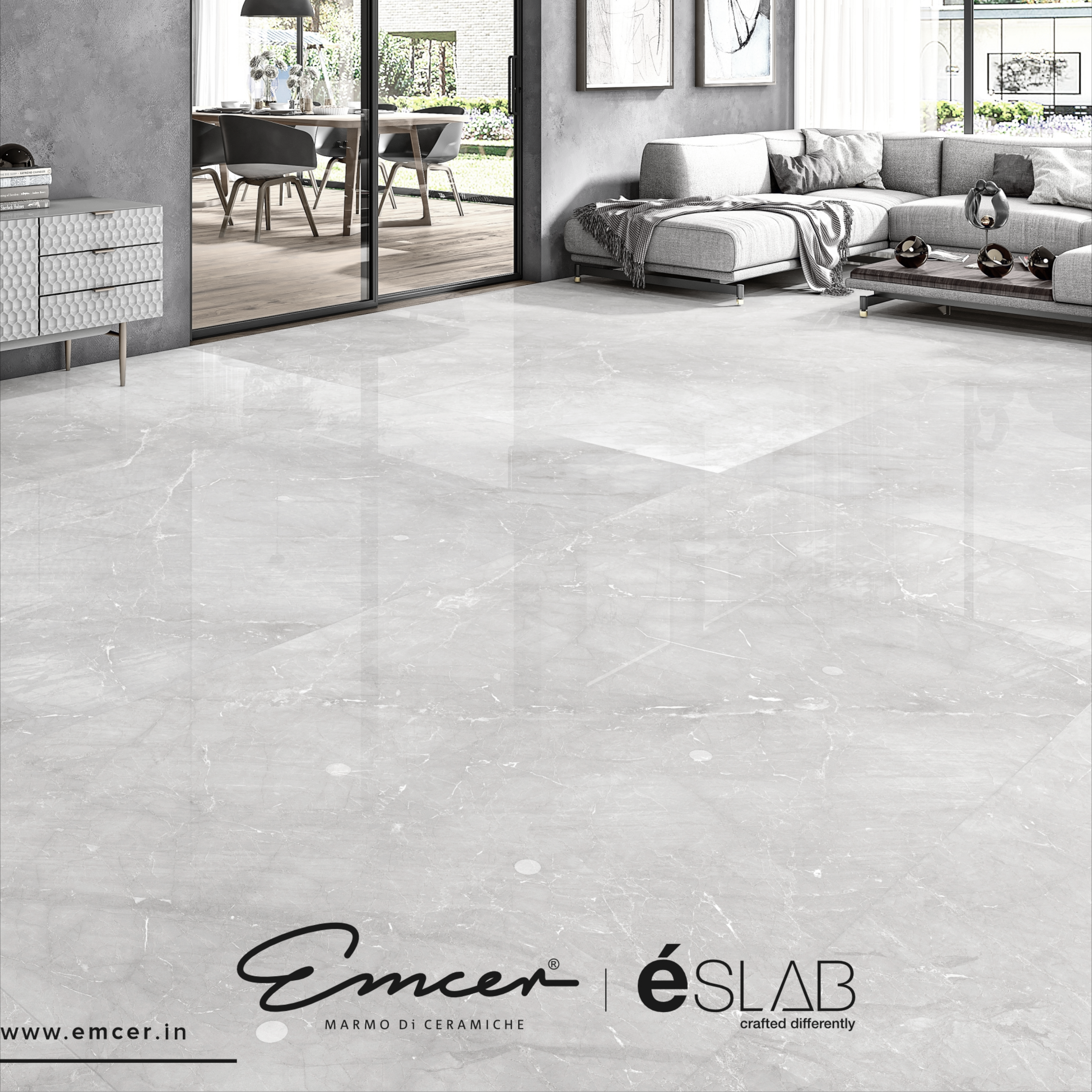 Omnia Grove 120x240cm glossy tile with natural marble design. Perfect for feature walls, luxury bathrooms, and modern living spaces.