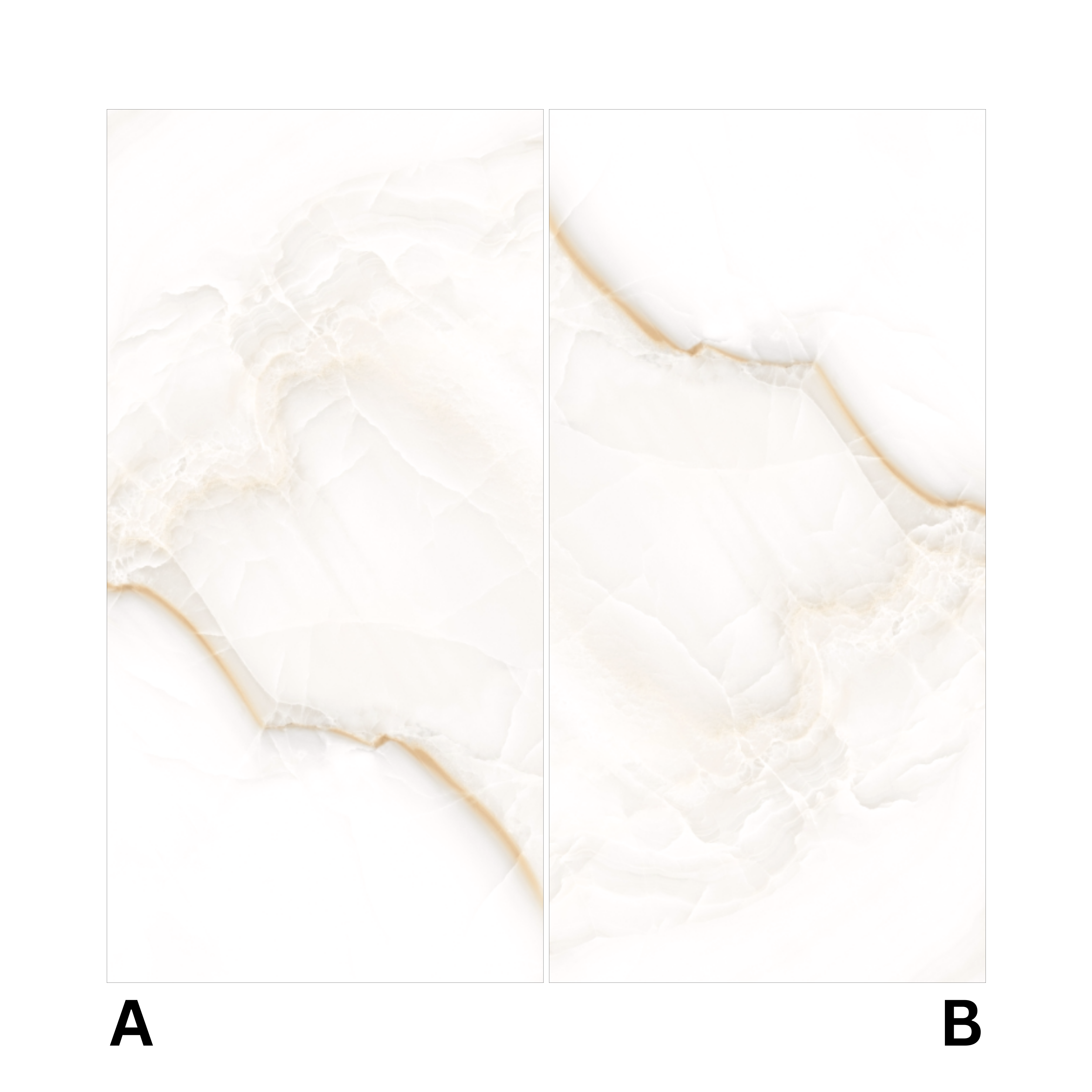 Onice Beige 120x240cm glossy tile with soft beige onyx design. Ideal for luxury bathrooms, living spaces, and modern feature walls.