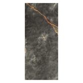 Onice Nero 120x278cm high glossy porcelain tile. Black onyx-inspired design, 09mm slab, seamless luxury finish for elegant and modern interiors.