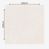Portland Bianco 120x120cm matt porcelain tile with subtle stone textures. Durable, elegant, and perfect for modern floors and walls.