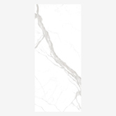REGATO WHITE 120x278cm marble look tile with soft veining and a radiant glossy finish. A refined large format tile for modern interiors.