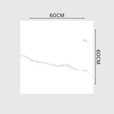 STATUARIO 60x60cm Glossy Porcelain Tile – 09MM Classic White Marble Look