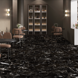 Shop DINO BLACK porcelain tile 600x1200mm with 9MM thickness and glitter on matt finish. Durable large format tile perfect for elegant, shimmer-enhanced floors and walls.
