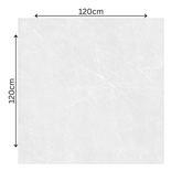 Shop PIETRA BIANCO large format porcelain tiles (120x120cm) with a 9MM glossy finish and marble effect. Durable, scratch-resistant, and easy to install. Perfect for elegant residential and commercial interiors.