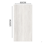 Shop ROMA TRAVERTINE BIANCO porcelain tile 600x1200mm with 9MM thickness and carving matt finish. Durable large format tile ideal for seamless floors and walls with natural travertine texture.