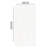 Shop the AGATE BIANCO large format porcelain tile, 60x120cm with a glossy marble-look finish. Durable 9MM porcelain tile ideal for floors and walls, offering elegance, easy installation, and long-lasting performance.