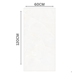 Shop the AGATE BIANCO large format porcelain tile, 60x120cm with a glossy marble-look finish. Durable 9MM porcelain tile ideal for floors and walls, offering elegance, easy installation, and long-lasting performance.