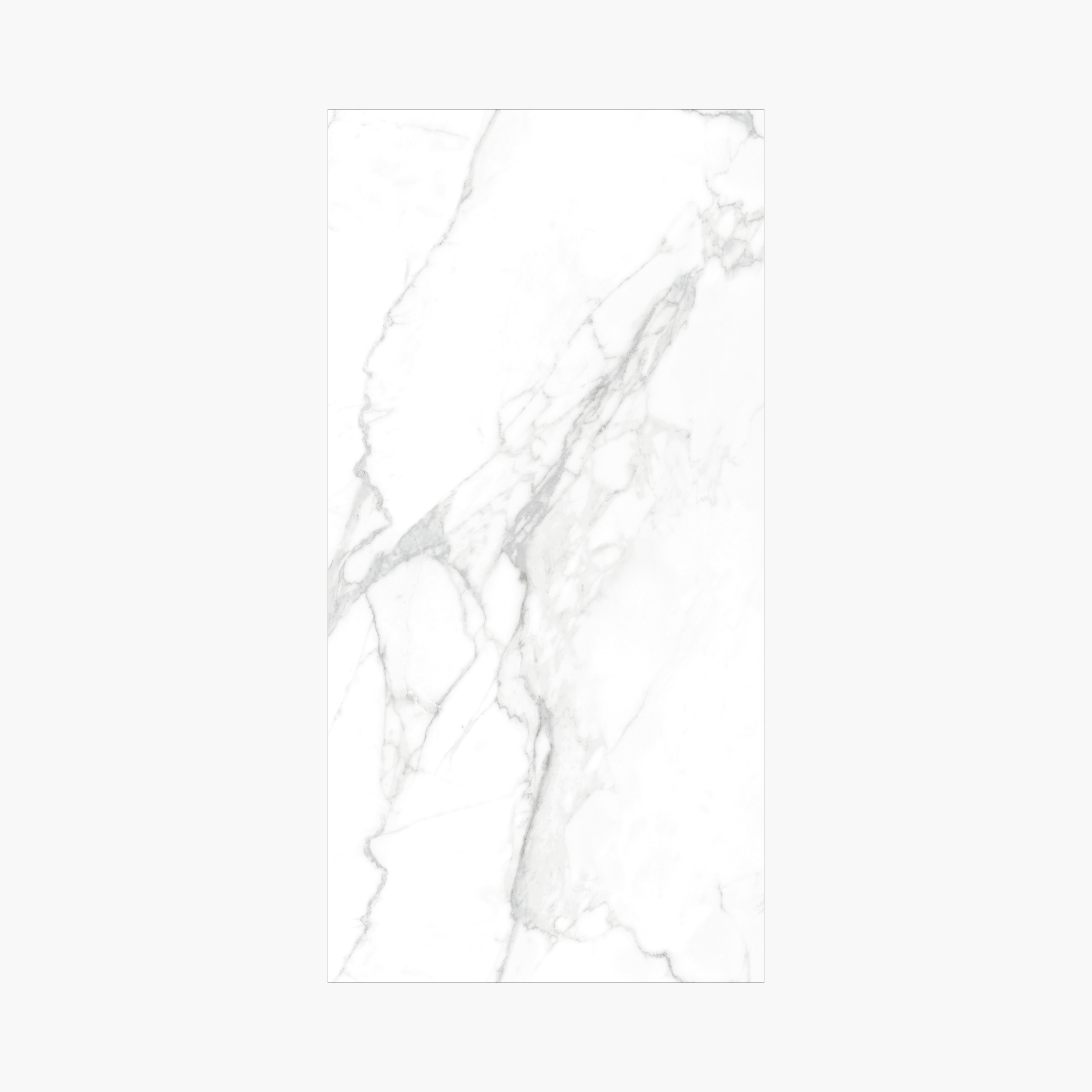 Statuario Vivian 120x240cm glossy porcelain tile with marble effect. Durable 9mm design, perfect for walls, floors, and luxury interiors.