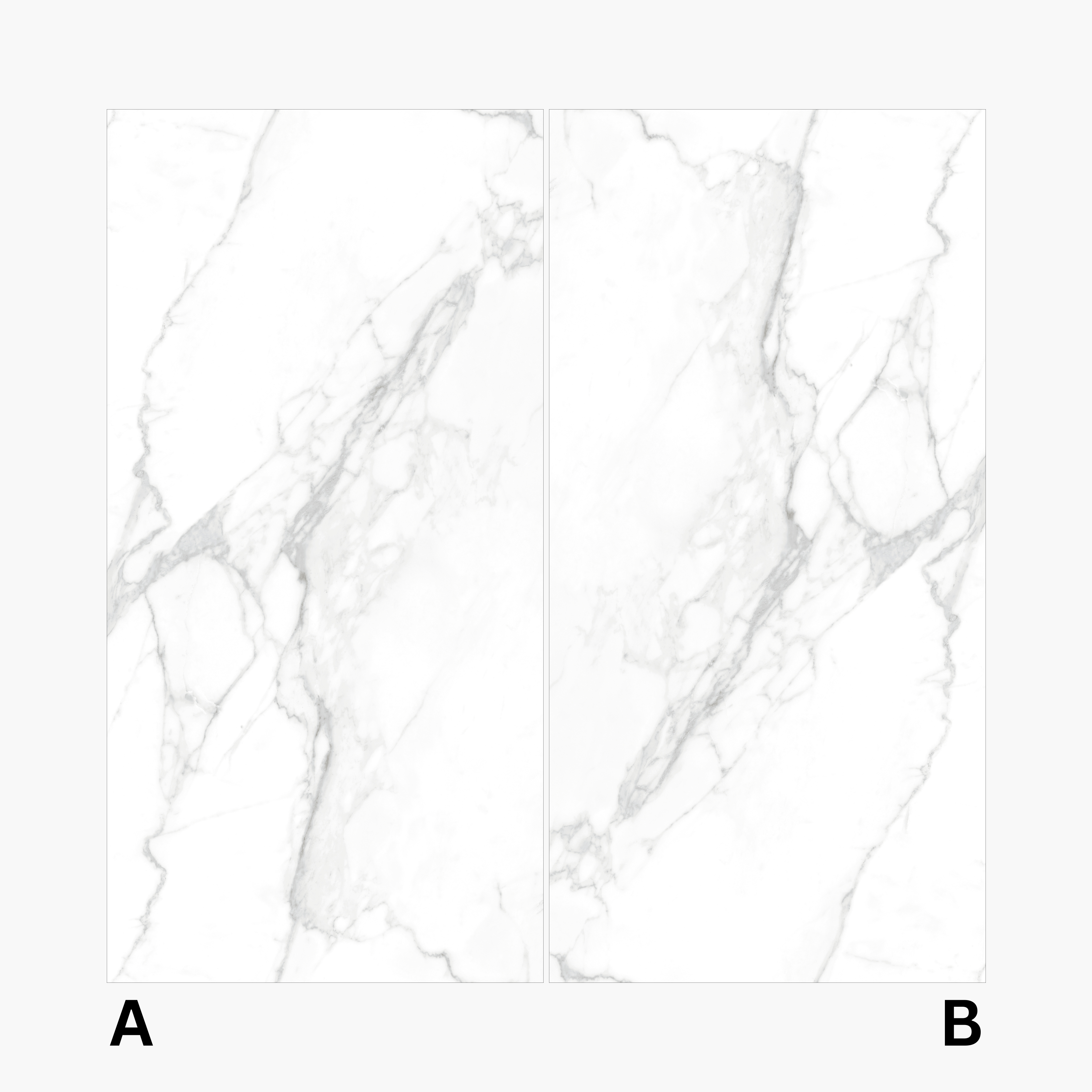 Statuario Vivian 120x240cm glossy porcelain tile with marble effect. Durable 9mm design, perfect for walls, floors, and luxury interiors.