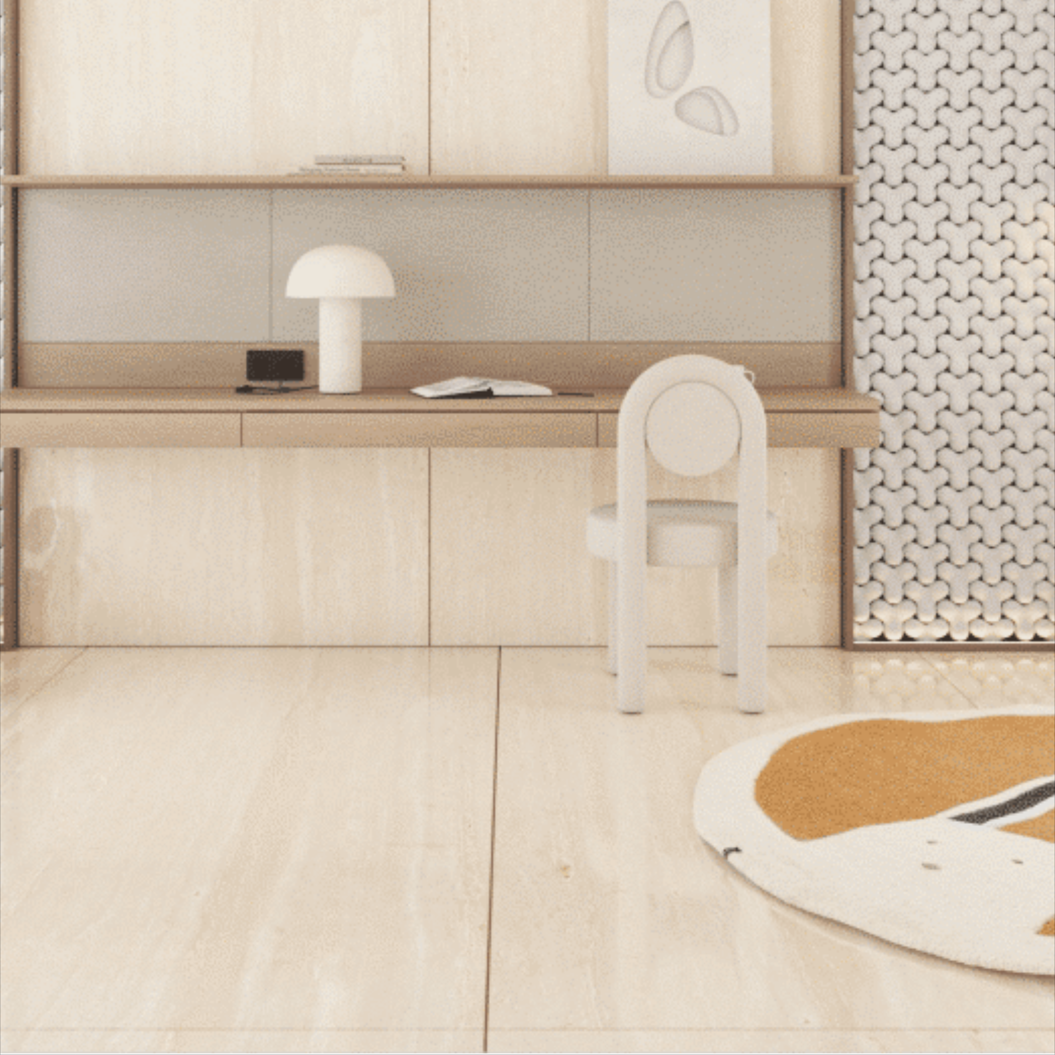 Travertino Ivory 120x240cm glossy porcelain tile with travertine stone effect. Durable 9mm design for timeless walls and floors.