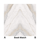 Placia Bianco 120x240cm 09mm – Book-Match Glossy Tile