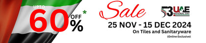 UAE National Day Sale Upto 60%off on tiles, slabs and sanitaryware