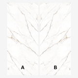 CALACATTA LIGHT 120x278cm 09mm – Book-Match Glossy Porcelain Tile
