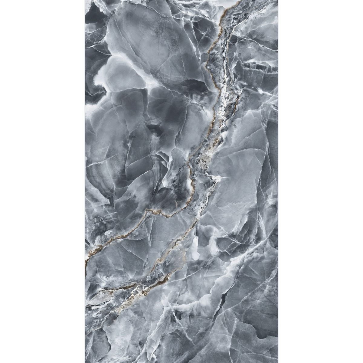 Onice Cobalto 160x320cm 06mm – Book-Match Glossy Porcelain Tile