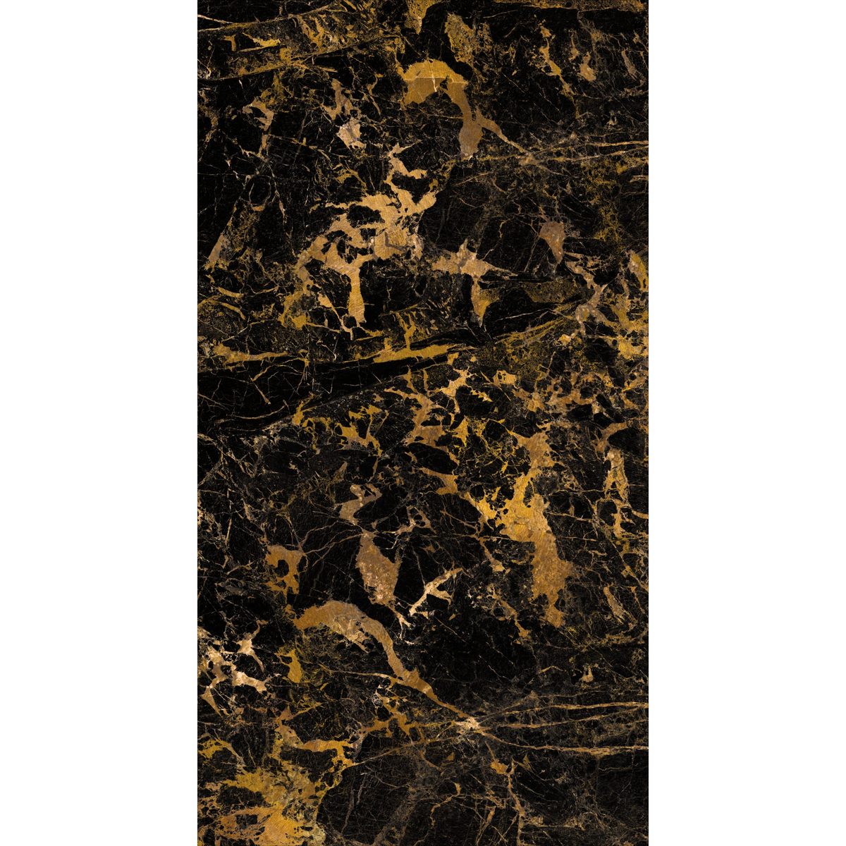Black Gold 160x320cm 06mm – Book-Match Glossy Porcelain Tile