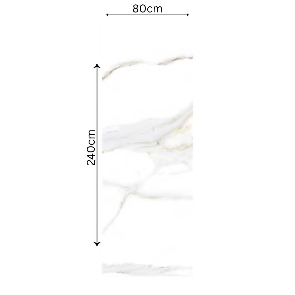Calacatta Borghini 80x240cm 15mm – Glossy