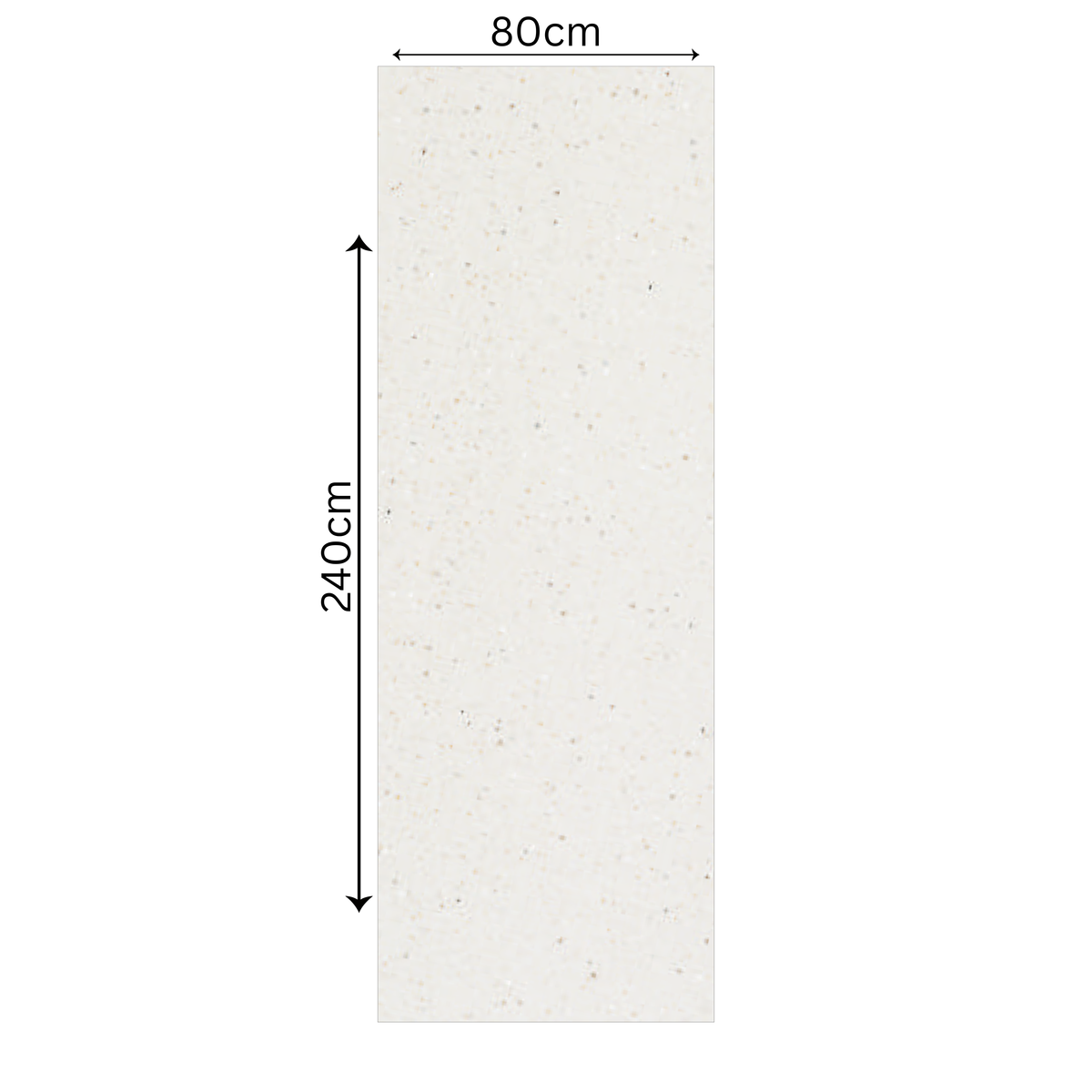 Atom White 80x240cm 15mm – matt