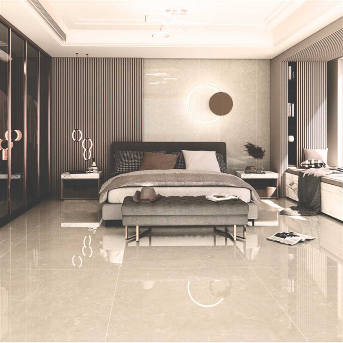 CITYSCAPE GRIEGE ENDLESS 120x240cm Glossy Porcelain Tile – 09MM Large Format